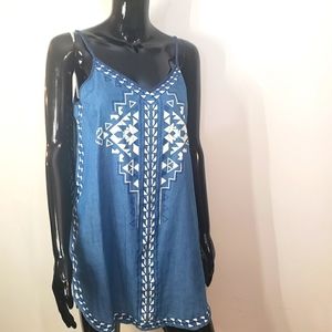 Anthropologie Flying Tomato Western Aztec Boho Dress